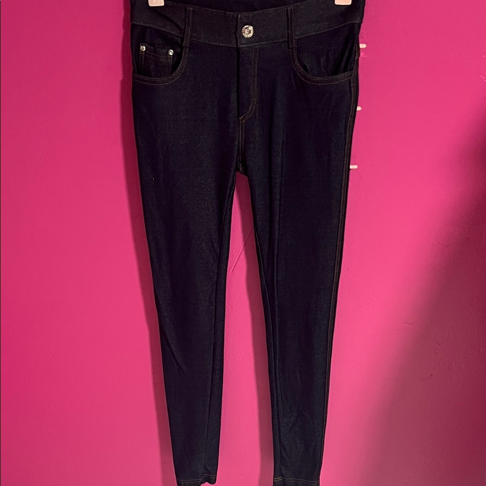 Yelete Black Slim Stretch Leggings